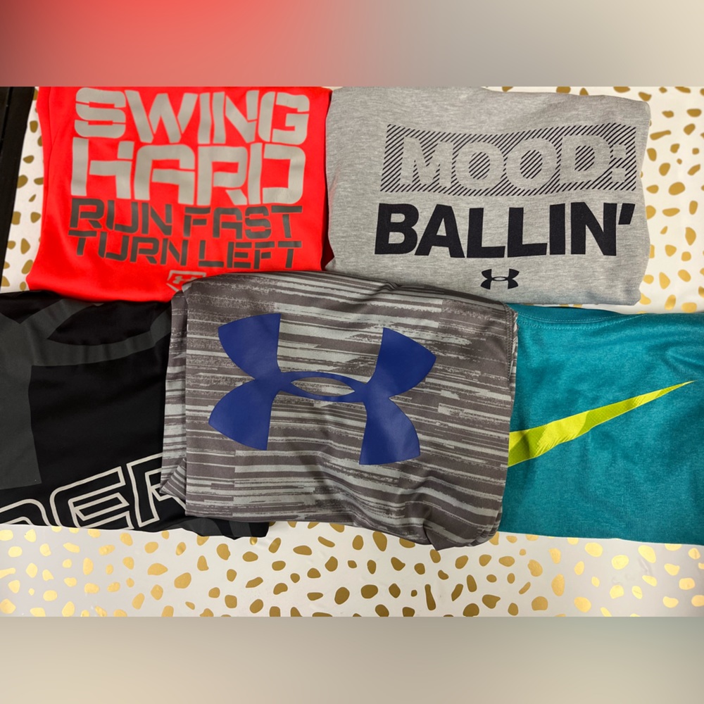 5 youth boys t shirts- one tank top size medium youth